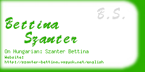 bettina szanter business card